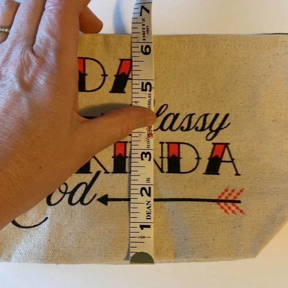 Canvas makeup bag new “kinda classy kinda hood”